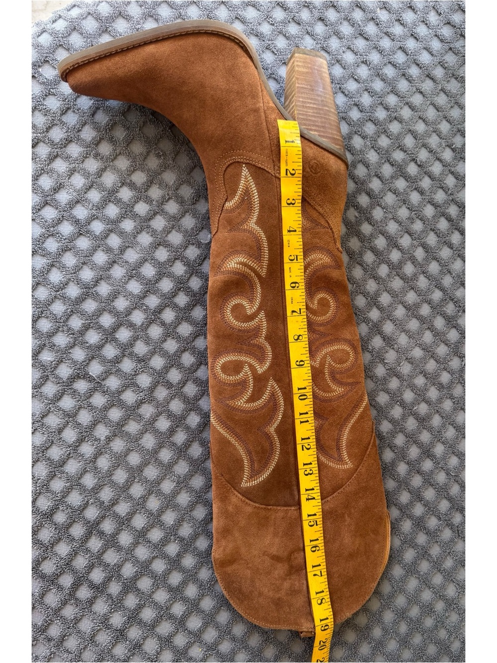 dingo Brown Suede Knee-High Heeled Boots - Picture 10 of 12